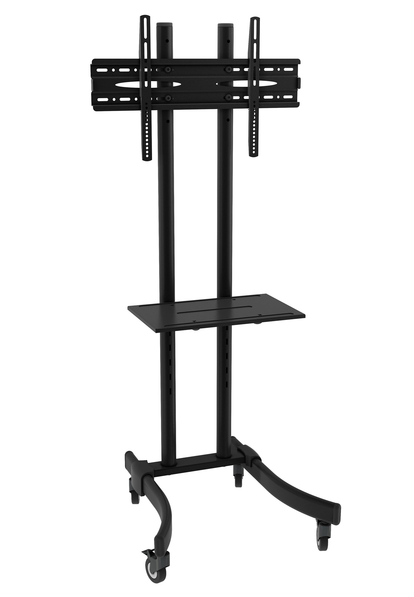 Details about   32"-70" Portable TV Mobile Floor Stand Moving Cart Mount Height Adjustable 30KG 
