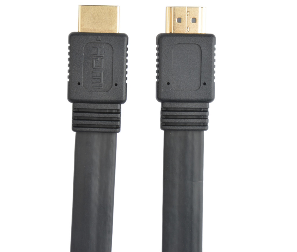 HDMI 2.0 Flat Cable High Speed with Ethernet A/A M/M 2m - HDMI 