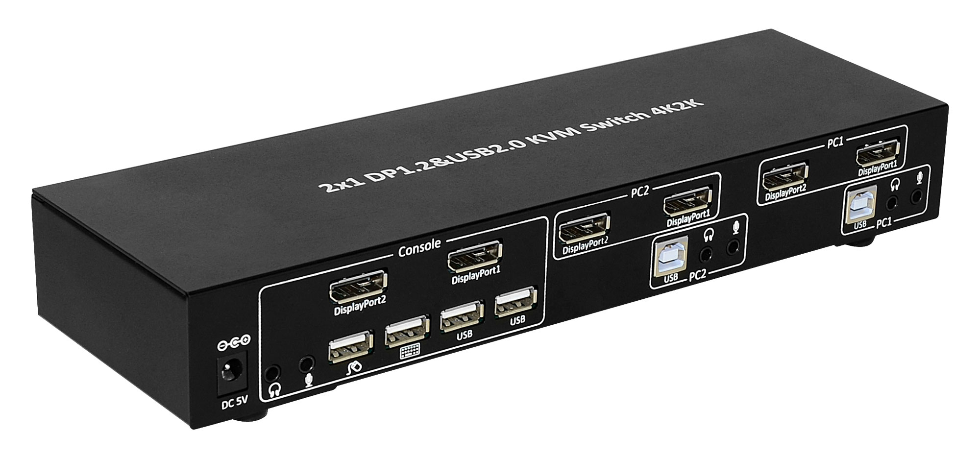 Support Wireless Keyboard and Mouse 4x1 KVM Switch HDMI 4 Port UHD4K@30Hz No External Power Required with 4 HDMI and USB Cables