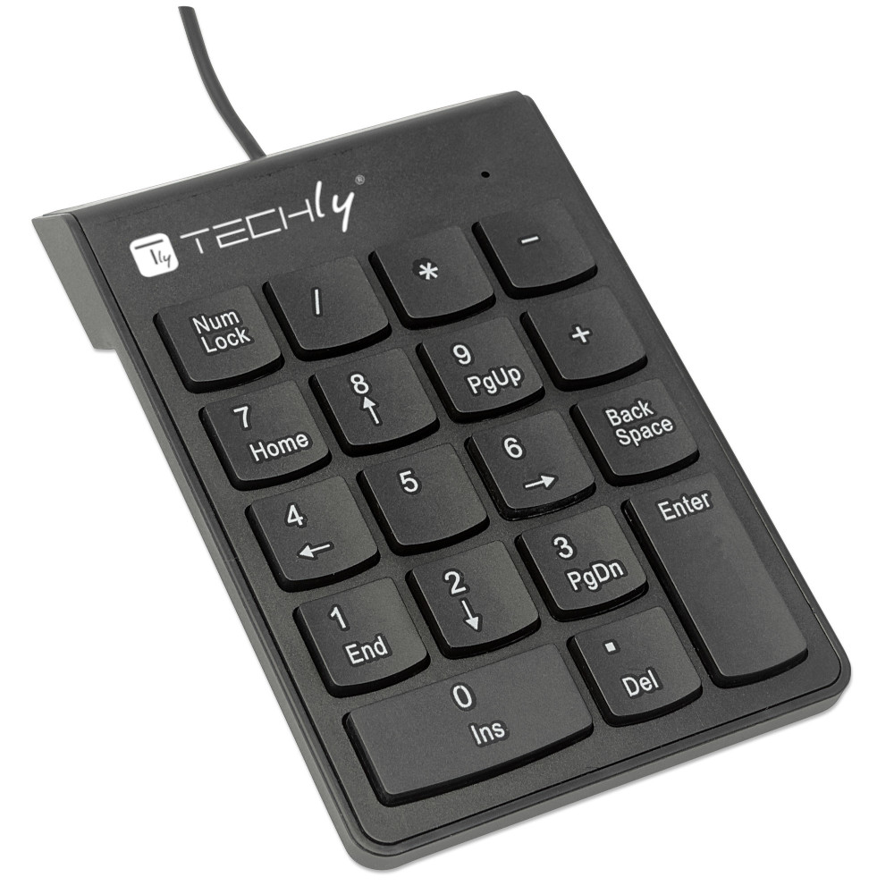 Black Fosa 18 Key Mini Number Keyboard for Laptop Desktop Computer PC USB Numeric Keypad 