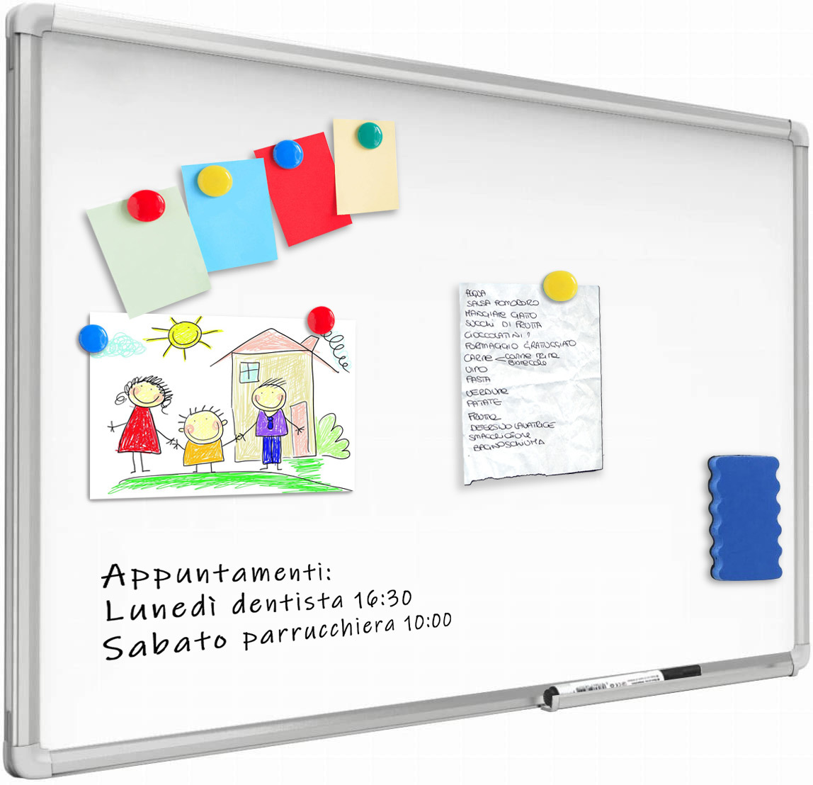 mager valuta Schijnen White Lacquered Magnetic Whiteboard Dry Erase 90x120 cm - Whiteboards -  Office Furniture - Office