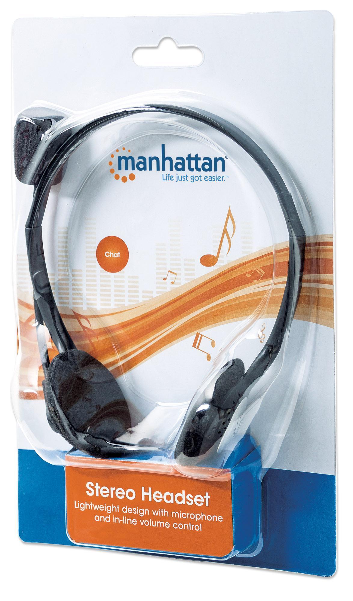 Cuffie Stereo con Microfono e Regolazione del Volume - vendita online su  Manhattan Shop