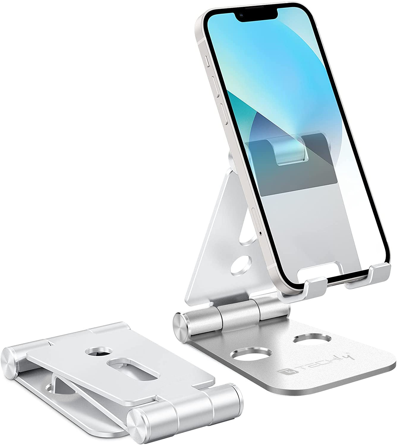 Tablet Computers Phone Holder Mobile Phone Holder Mobile Phone Holder with USB Charging Port Adjustable Angle Desktop Phone Holder 4-10 inches iPad Suitable for iPhone 